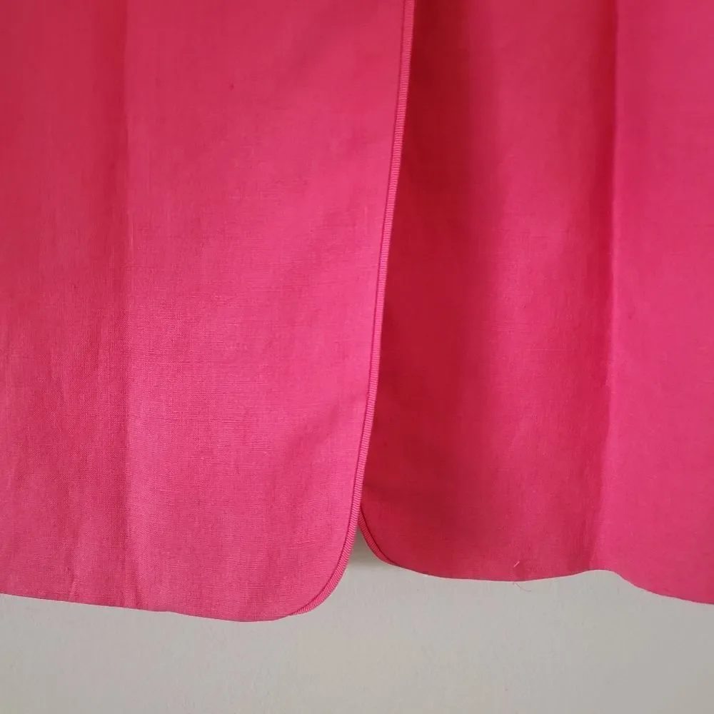 Vtg WORTH Petite Women's Pink  Blazer Silk & Linen-Blend  Size 14 Preppy‎